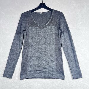 Fabletics Shirt Womens Size Small Gray Long Sleeve Shirt Athleisure